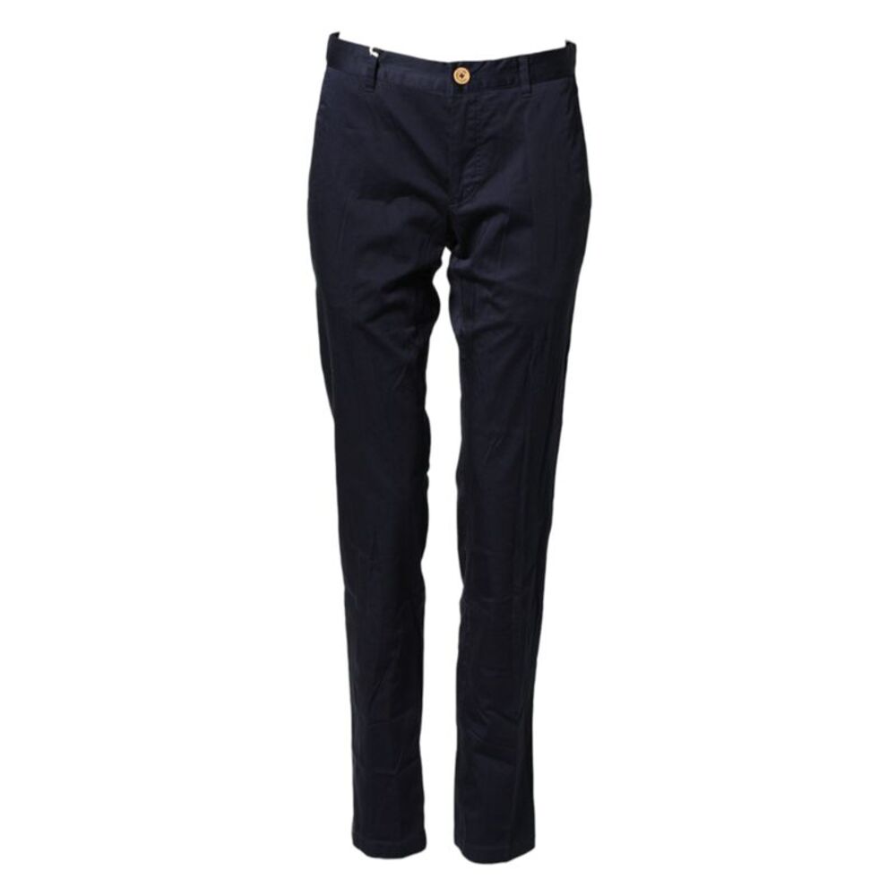Domenico Tagliente Dark Blue Cotton Skinny Men Trouser Men's Pants